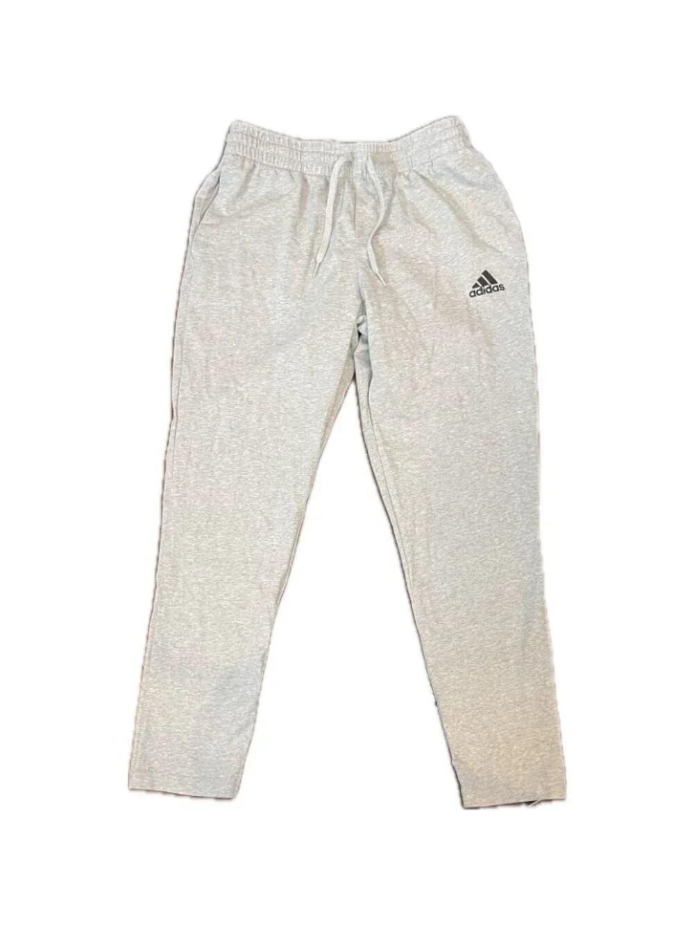 Adidas Mens Heather Gray Jersey tapered Pants Light Weight Size Large - Picture 2 of 14